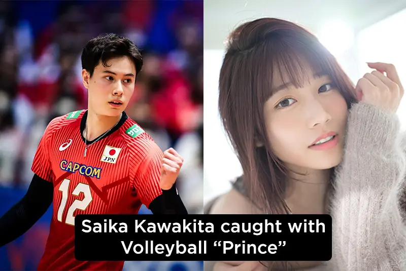 Saika Kawakita exposed to having a romantic affair with volleyball player Ran Takahashi