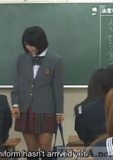 Shy new Japanese schoolgirl transfer student